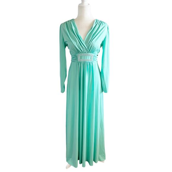 Vintage 1970's Fred Rothschild Maxi Dress Small - Picture 1 of 13